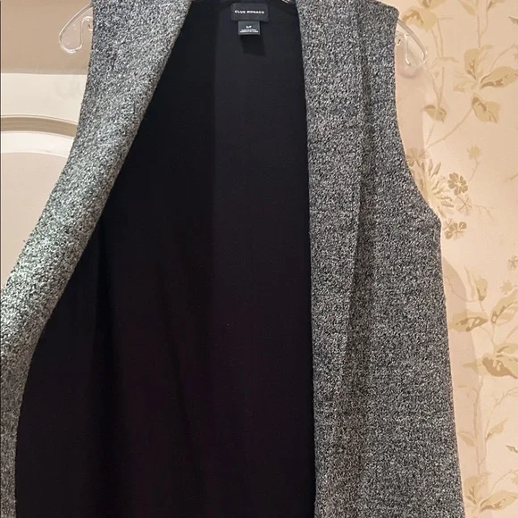Club Monaco Heather Gray Sleeveless Open-Front Vest size S - Picture 4 of 4